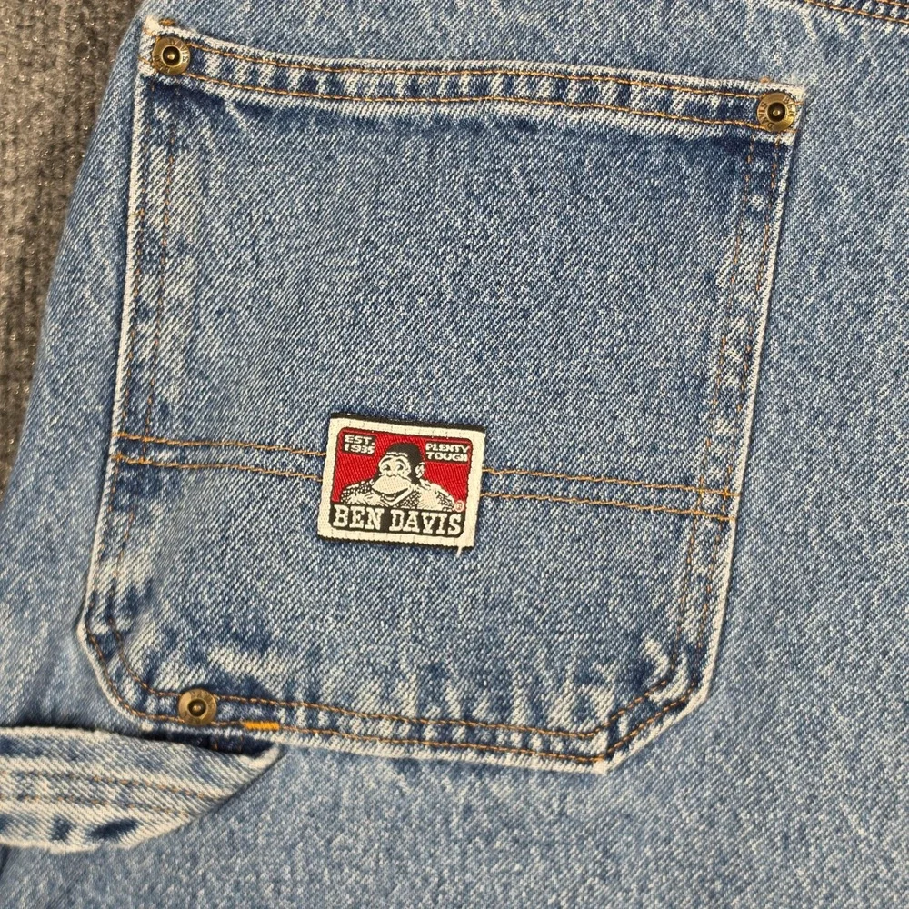 Ben‎ Davis Jeans Mens 48x28 Relaxed Carpenter Workwear Baggy Washed Indigo